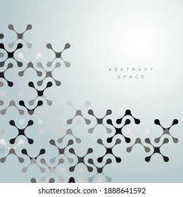 Illustration on white backdrop. Graphic modern pattern. Blank minimal design concept. Banner trendy illustration. Abstract grey white background. Graphic element vector