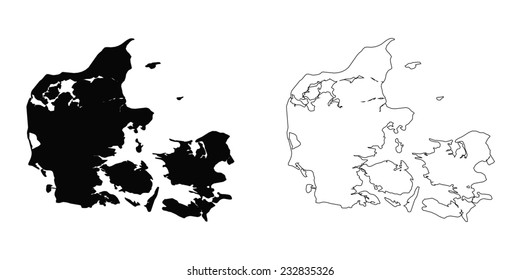 An Illustration on a White background of Denmark