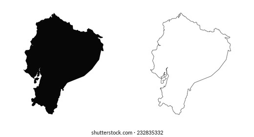 An Illustration on a White background of Ecuador