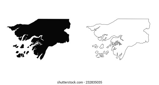 An Illustration on a White background of Guinea Bissau