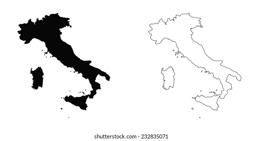 11,645 Italy Country Outline Images, Stock Photos & Vectors 