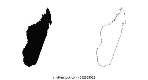 An Illustration on a White background of Madagascar