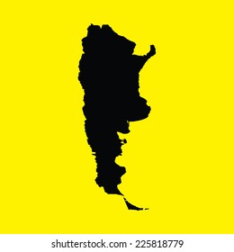 An Illustration on an Yellow background of Argentina