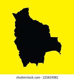 An Illustration on an Yellow background of Bolivia