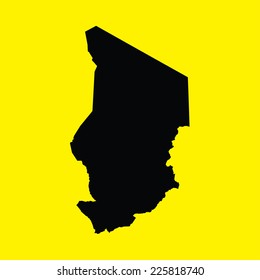 An Illustration on an Yellow background of Chad