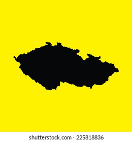 An Illustration on an Yellow background of Czech Republic