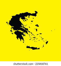 An Illustration on an Yellow background of Greece
