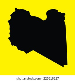 An Illustration on an Yellow background of Libya