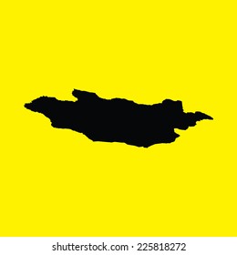 An Illustration on an Yellow background of Mongolia