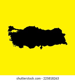 An Illustration on an Yellow background of Turkey
