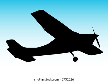 illustration of one biplane aircraft