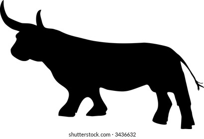 illustration of one bull