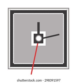 Illustration of one clock, vector.