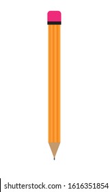 illustration of one pencil on a white background