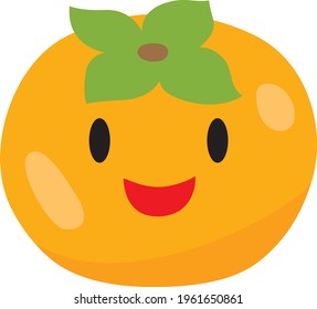An illustration of one persimmon