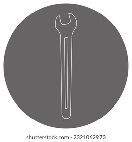 Illustration of a one-ended wrench.