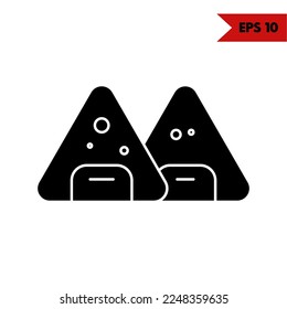 Illustration of Onigiri Glyph Icon