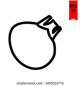 ilustración de icono plano de cebolla