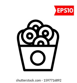 illustration of onion ring flat icon
