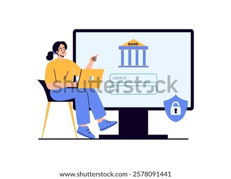 Illustration of an Online Banking Login