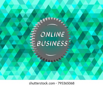 Illustration of online business, vector image
