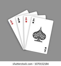 illustration Online casino banner with playing cards poker hands Isolated white background surface table. Marketing Luxury Banner Jackpot Online Casino with poker hand Advertising poster playing cards