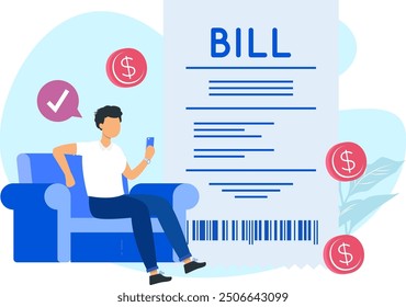 illustration, online, money, business, financial, pay, payment, transaction, finance, service, banking, commerce, internet, transfer, bill, cash, buy, digital, application, technology, purchase,