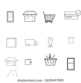 Illustration of online shopping simulation