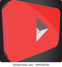 Illustration of online video player icon.