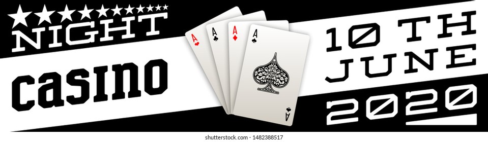 illustration Online web casino banner with american Poker playing cards isolated on white background. Marketing Luxury white Banner Poker playing card. Advertising poster set Online web Casino Jackpot
