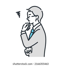 Illustration of the on-site director thinking.