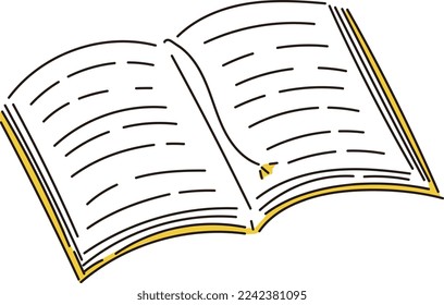 Illustration eines offenen Buches