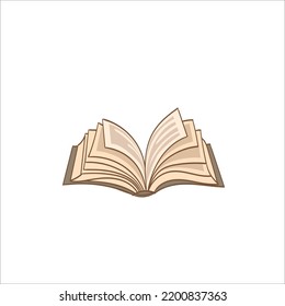 Illustration Open Book Drawn By Hand Stock Vector (Royalty Free ...