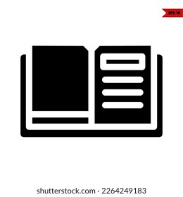 illustration of open book glpyh icon