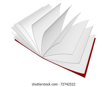 Illustration of open book isolated on white background