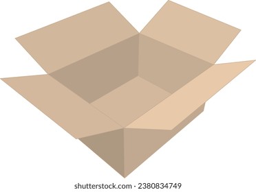 Ilustración de una caja de cartón abierta