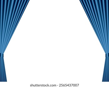 Illustration of an open curtain background