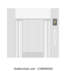 Illustration of an open elevator.