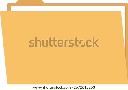 Illustration of Open Folder and Blank Paper Document Illustration.