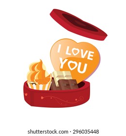 illustration. Open gift box 2