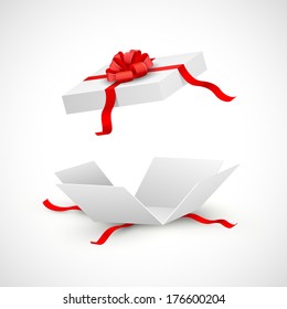 Illustration Of Open Gift Box Surprise