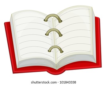 Illustration of an open notebook icon