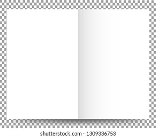 Illustration of an open notebook on an isolated background. In a flat style.