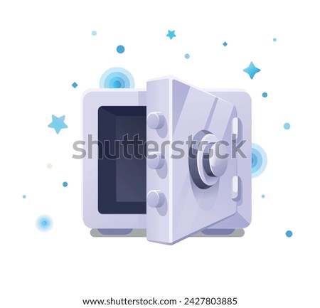 Illustration of an open safe