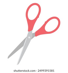 Illustration of open scissors color no outline