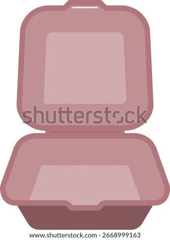Illustration of an Open Takeout Container