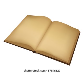 Illustration of the opened book isolated over white background