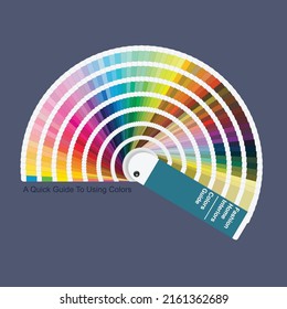 Illustration of opened RGB colors palette guide for graphic and web design, vector illustration