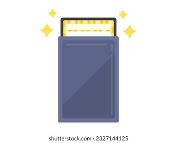An illustration of opening the original pack of trading cards.