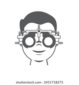 illustration of ophthalmology, vector art.